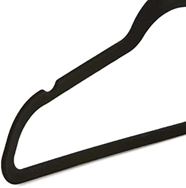 Amazon Basics Slim Velvet Non-Slip Space Saving Suit Clothes Hangers, Closet Organizer, Black/Rose Gold, 100-Pack - Image 4