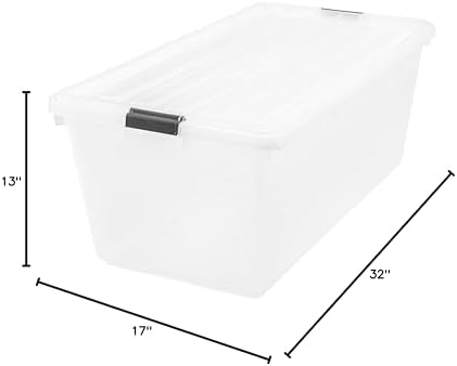 IRIS USA 91 Qt Stackable Storage Bins with Lids, Clear - Image 6