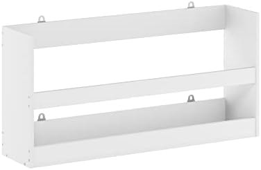 Furinno Hermite Rectangular Floating Shelves for Wall, Plain White - Image 7