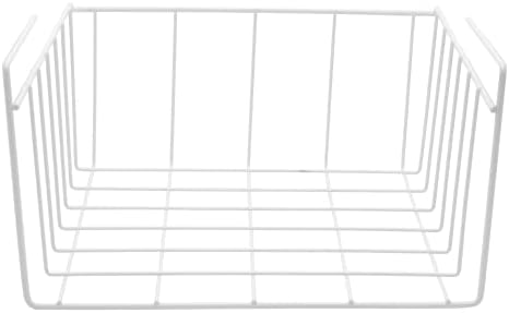 YBM Home Under Shelf Wire Basket Storage Organizer for Kitchen Pantry - Hanging Storage Cabinet Organizer Rack Adds Extra Storage Space Underside the Shelf (2, Small) by YBMHome
