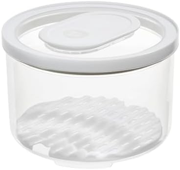 iDesign Round Fridge Produce Bin with Removable Drainage Tray and Lid - Set of 4 - Clear - Image 5