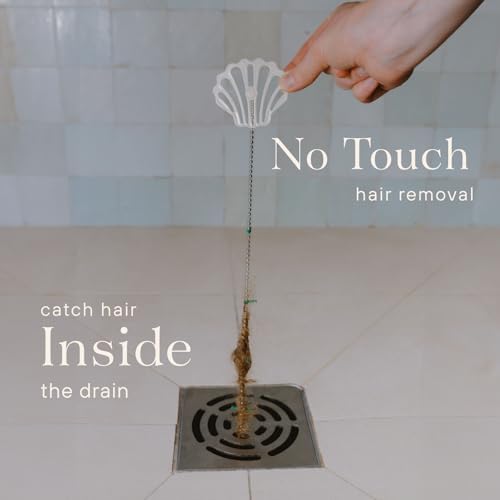 DrainWig Shower Drain Hair Catcher – Disposable Bathroom Hair Trap, Easy to Install in Shower Drain Cover, Helps Prevent Clogs – As Seen on Shark Tank - Bathroom Accessories - Shell (2-Pack) - Image 2