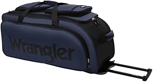 Wrangler Wesley Rolling Duffel Bag, Navy Blue, Large 30-Inch - Image 5