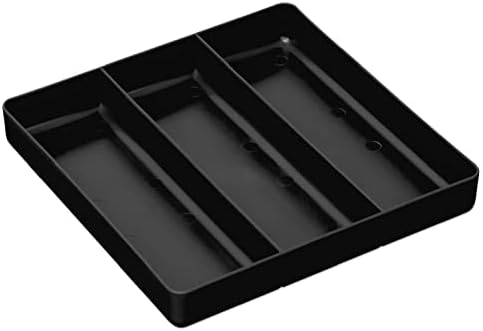 Ernst Manufacturing Stackable Home, Office & Workshop Tray in Black with 3 Compartments - Ideal for Mechanics, Electricians, Plumbers, Crafting, Hobbies - Impact Resistant, Fits in Drawers by ErnstManufacturingInc