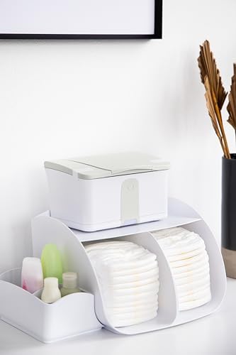 Ubbi Tabletop Diaper Caddy, Diaper Storage, Caddy Organizer, White - Image 4
