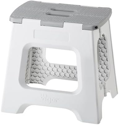 Vigar Compact Foldable Step Stool, 12-1/2-Inch, Gray by VIGAR