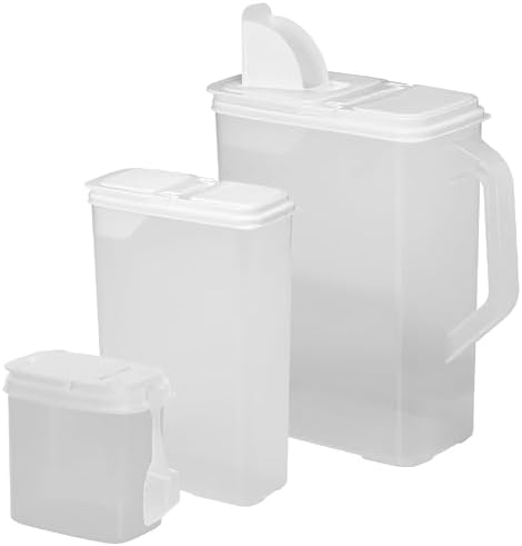 Buddeez Cereal Buddy Food Storage Dispenser - Multi-Size, BPA Free Plastic Containers with EZ Grip Handle, Scoop, and EZ Pour Spout, 8 QT, Set of 3. by Buddeez