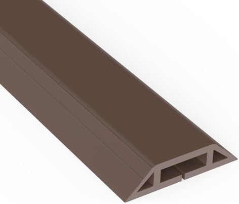 Eapele 4 ft Floor Cord Cover Heavy Duty Cable Protector, Cord Covers for Wires on Floor, Floor Cable Cover Easy to Unroll Prevent Trip Hazard for Home Office or Outdoor Settings (Brown) by Eapele