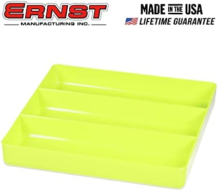 Ernst Manufacturing Toolbox Tray: Stackable Organizer Tray with 3 Compartments - Ideal for Trades, Mechanics, Electricians, Plumbers, Household Use, Hobbies - Heavy Duty - Made in the USA - Image 5