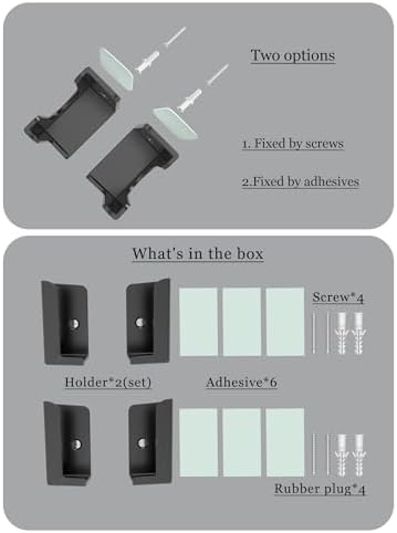 Power Strip Holder, 2 Set Power Strip Wall Mount, (Black) - Image 6