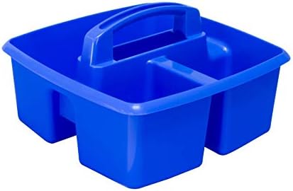 Storex Classroom Caddy, 9.25 x 9.25 x 5.25 Inches, Assorted Colors, Color Assortment Will Vary, Case of 6 (00940U06C), Small Caddy (Pack of 2) - Image 2