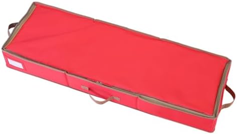 Sattiyrch Gift Wrapping Paper Storage containers,600D Oxford Fabric Christmas Ribbon Gift Bag Bows Storage Box,Holds up to 20 Rolls,42"W x 14"D x 5.5"H (Red) - Image 2