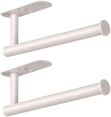 VAEHOLD Adhesive Paper Towel Holder Under Cabinet Wall Mount for Kitchen Paper Towel, Paper Towel Roll Holder Stick to Wall, Stainless Steel - Brown, 2 Pack by VAEHOLD