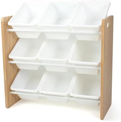 Humble Crew Kids Toy Organizer with 9 Bins, 3 Tier Storage for Playroom by HumbleCrew