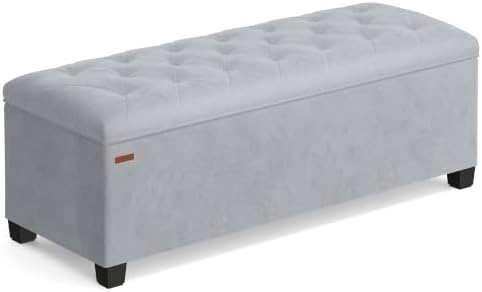 SONGMICS Storage Ottoman Bench, Foot Rest with Legs, Load up to 661.4 lb by SONGMICSbySONGMICSHOME