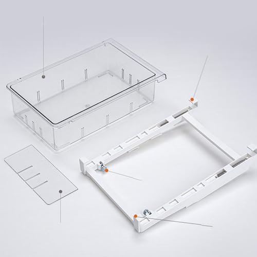 Fridge Drawer Organizer, Pull Out Shelf Storage Transparent Organizer, Large Capacity Transparent Fridge Storage Container Holder, for Egg, Fruit, Vegetable, Seafood, Meat(30.5x20x9.5cm) - Image 5