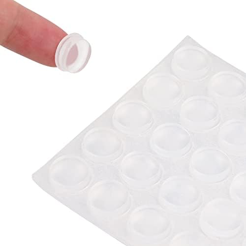 Amazon Basics Cabinet Door Bumpers, Clear Self Adhesive Pads for Surface Protection, Noise Reduction and Sound Dampening, Rubber Stoppers for Drawers and Cupboards, 300-Piece, 6.9 x 4.5 x 0.6 inch - Image 3
