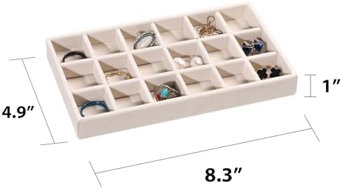 Frebeauty Jewelry Trays for Drawer,Set of 6 Jewelry Organizer and Storage - Image 2