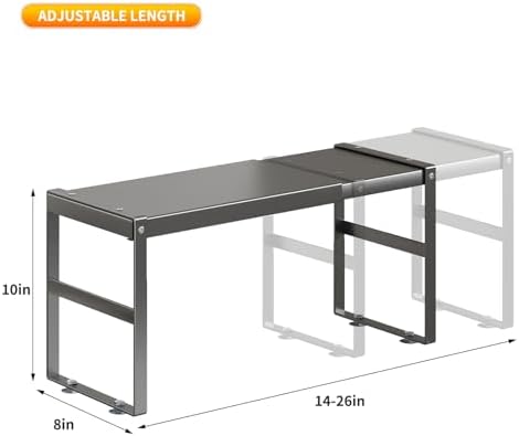 Expandable Kitchen Organizer Shelf, Cabinet Countertop Shelves - Image 2