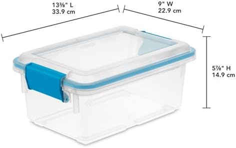 Sterilite Gasket Storage Box with Lids for Home & Office, 7.5 Quart,18-Pack - Image 2
