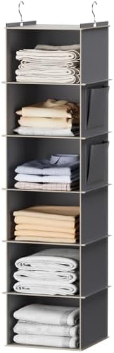 YOUDENOVA Hanging Closet Organizer and Storage, 6-Shelf, Grey by YOUDENOVA