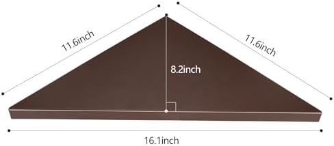 evron Corner Mounting Shelf,Easy to Install Wall Corner Shelf,Frosting Pattern Right-Angled,Set of 2 - Image 3