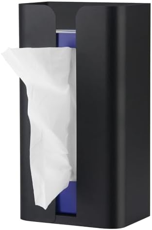 Magnetic Laundry Dryer Sheet Dispenser, Tissue Holder, Garbage Bag Dispenser for Fridge, Kitchen, Laundry (Black) by Lunhoo+