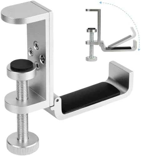 All Aluminum Foldable Headphone Holder for Desk, Silver by SHINEWIDER