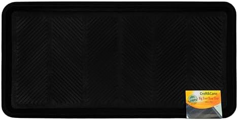 Rubber Boot Tray - Black 16x32 inch Large Waterproof Shoe Tray - Image 7