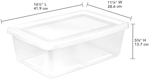 Sterilite Storage Box Stackable Tote, White, 12 Quart, 60 Pack - Image 3