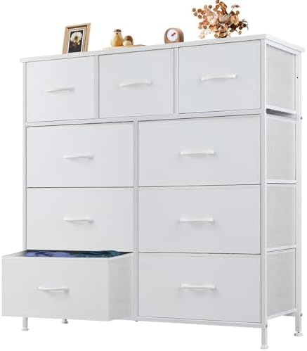 OLIXIS 9 Drawer Dresser for Bedroom, Closet Organizers and Storage, White by OLIXIS