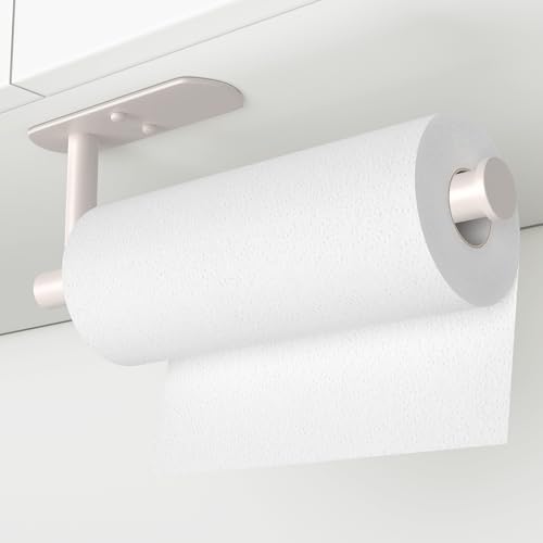 VAEHOLD Adhesive Paper Towel Holder Under Cabinet Wall Mount for Kitchen Paper Towel, Paper Towel Roll Holder Stick to Wall, Stainless Steel - Brown, 2 Pack - Image 6