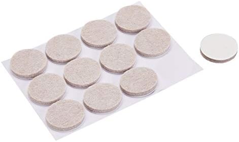 Amazon Basics Round Self Adhesive Felt Furniture Pads, Floor Protectors, Anti Scratch, 1 inch, 32 Count, Beige - Image 3