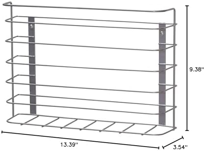 Household Essentials Tall Door Mount Cabinet Organizer with Steel Wire Frame in Nickel Powder Finish, Silver Cutting Board Holder (Pack of 5) - Image 5
