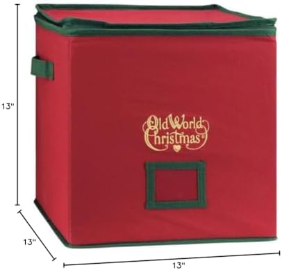 Old World Christmas Ornament Storage Box, Sturdy Holiday Organizer with Adjustable Trays for Collectible Decorations - Image 5