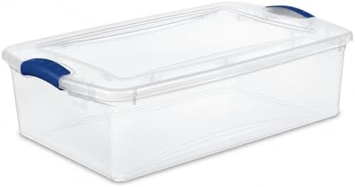 2Pack 32 Qt Medium Latching Storage Bin, Clear - Image 3