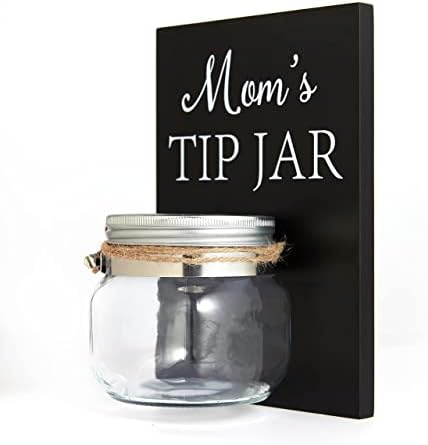 Lost Socks Rustic Wooden Laundry Sign Wall Decor With Attached Basket And Mom Tip Jar - Housewarming Gift Decor - Black - Image 5