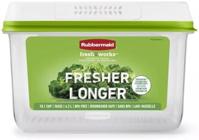 Rubbermaid FreshWorks Saver, Large Produce Storage Container, 18.1-Cup, Clear by Rubbermaid