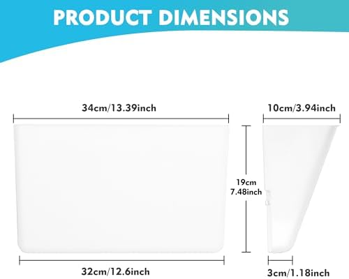 EASEPRES 8 Pack White Plastic Single Pocket Hanging File Organizer, Wall Mount Paper Mails Magazines Holder, Mounted Folder Bins for Office, School and Home, 12.99x4.13x7.48 inches - Image 2