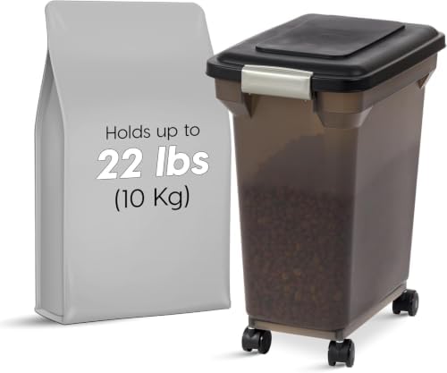 IRIS USA Dog Food Storage Container, Up to 22 lbs, Smoke, Made in USA - Image 4