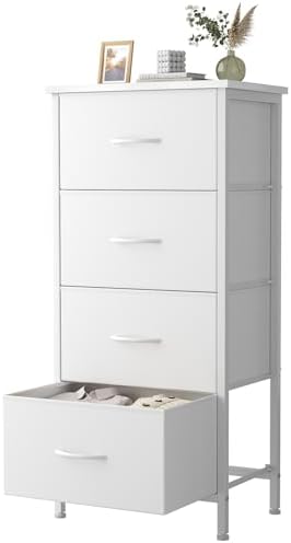 Sweetcrispy Dresser for Bedroom, 4 Drawer Storage Cabinet, Tall Nightstand by Sweetcrispy