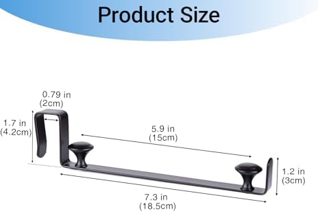 Large Trash Bag Holder for Kitchen Cabinets Doors, Under Sink Plastic Bag Hooks, Stainless Steel Garbage Bag Holder, Kitchen Trash Waste Cans (Black) - Image 4