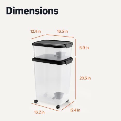 Amazon Basics Pet Food Storage Container Set, 30lbs and 10lbs with Scoop, for Dogs and Cats - Image 5
