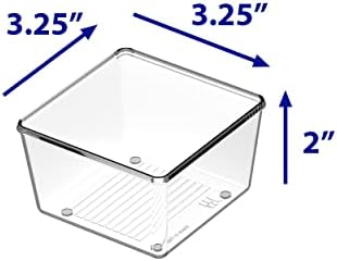 Simple Houseware Clear Desk Drawer Organizer, 3.25"x 3.25", 12 Packs - Image 6
