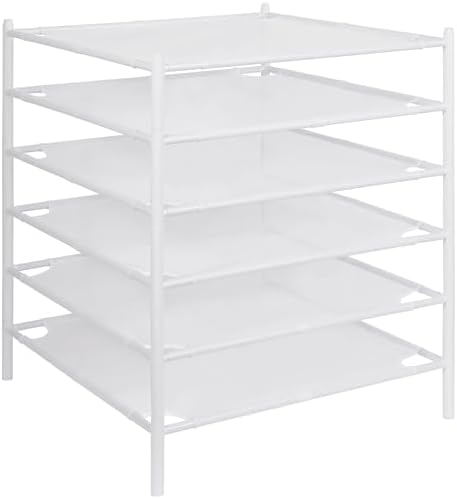 STO STO Sweater Drying Rack, 6-Pack Stackable Mesh Clothes Drying Rack, Laundry Drying Rack for Sweaters, Socks, Toys, White - Image 6