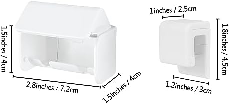 Toothbrush Holder Wall Mounted with Cover for Bathroom, 2 Slots Toothbrush Storage Organizer for Shower, Self Adhesive Toothbrush Hanger with Toothpaste Clip - Image 2