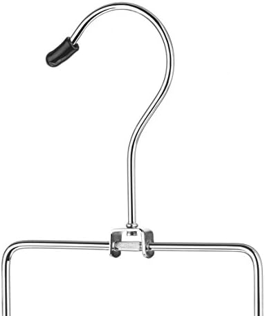 Whitmor Clothes Hanger, 10 Hook Accessory-Hanger, Chrome Metal Tie Hanger for Closet, Belt, Ties, Scarves Organizer and Rack, Space Saving Closet Accessories, Black Tips, (Pack of 12) - Image 3