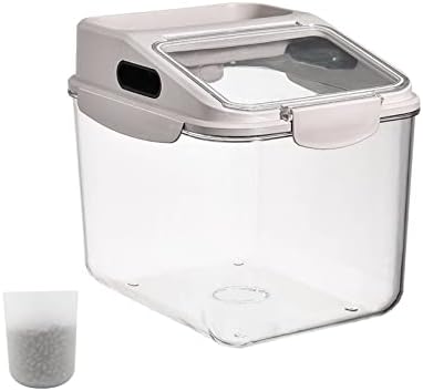 Fhiny 11LB Dog Food Storage Container, Airtight Pet Treat Bin Translucent Dry Food Grain Storage Barrels Sealed Bucket Moisture-Proof Plastic Cat Puppy Food Bin with Seal Locking Lid Keep Fresh by Fhiny