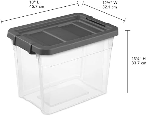 Sterilite Modular Stacker Box with Latching Lid, 30 Quart, 24-Pack - Image 3