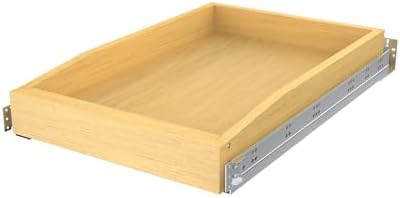 Wooden Pull out Cabinet Organizer 12" W x 21" D x 4.3" H, Heavy Duty Slide Out Drawers Pull-Out Home Organizers for Kitchen Cabinets by Pulloutor